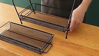 1500 Pkr Double Layer Iron Rack Kitchen And Bathroom Organizer