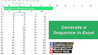 How to Create Sequence Numbers in Excel - Generate a Sequence Numbers in Excel(360P)