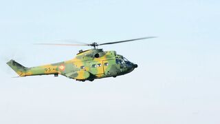 Romanian Attack Helicopter Hovering