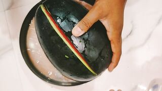 satisfyng watermelon cutting video
