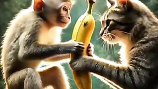 Kucing dan Monyet