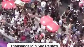 Sao Paulo Pride Parade Unites Thousands Highlights Elderly LGBTQ Members