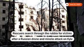 Rescuers Brave Rubble in Kyiv After Deadly Russian Attack