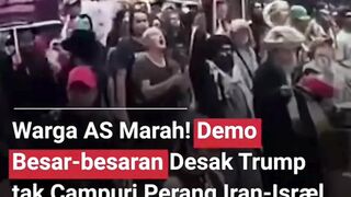 Ribuan warga Amerika Serikat turun ke jalan dalam aksi damai menolak keterlibatan AS dalam perang antara Israel dan Iran.