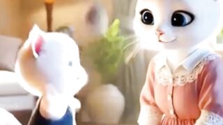 Cute kitten and his Hillorious Step Mom????????