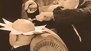 charlie chaplin balds someone's head