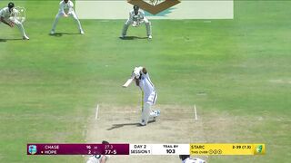 Shai hope 1st boundary in test match after 4 years