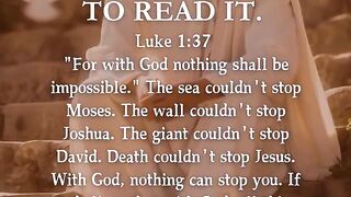 For with God nothing shell be impossible