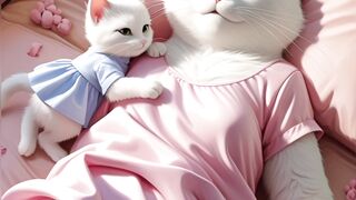 Mom Cat Anger To Her Kitten...
