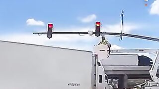 Dramatic Collision: 18-Wheeler Hits Electrical Worker in Louisiana