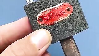 Unlock a Lock Using Only a Safety Pin! #shorts