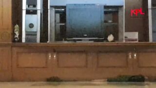 psychic playing with a ghost doll, jelangkung ghost, aunty kuntilanak ghost appears clearly