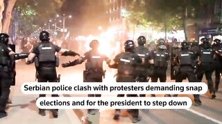 Belgrade Erupts as Riot Police Confront Anti-Government Protesters