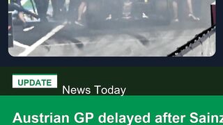 Austrian GP delayed after Sainz Williams catches fire
