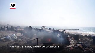 Young Palestinians in Gaza produce fuel by melting plastic in makeshift