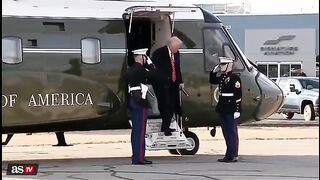 Elon Musks AWKWARD MOMENT on Air Force One tries to AVOID LOOKING at Karoline Levitt.