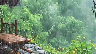 beautiful rainy scene