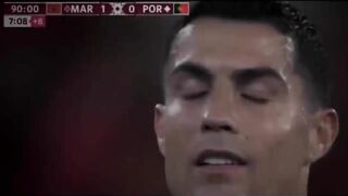 Cristiano Ronaldo Crying in Fifa world 2022 in qatter