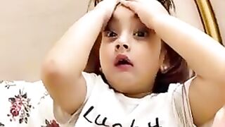 Cute baby talking