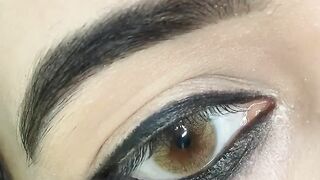 Brown eye makeup
