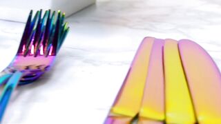 Must-Have Rainbow Cutlery Set!