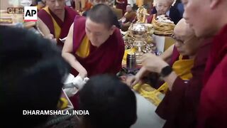 Tibetan exiles celebrate Dalai Lamas 90th