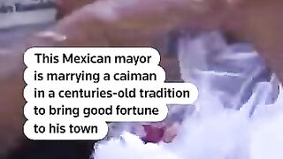 Mexican Mayor Weds Caiman in Ancient Ritual for Prosperity