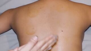 ASMR Relaxing Full Body COFFEE SCRUB and Oil Massage shorts