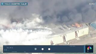 California fireworks warehouse catches fire and explodes