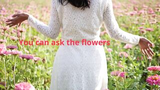 Graceful girl and flowers