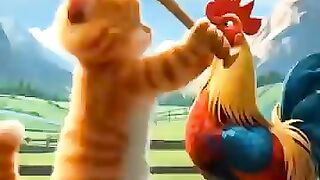 Funny AI cat