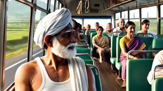 Indian Farmer saved Bus from falling into valley ai farmer save