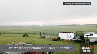 Rare Ball Lightning Phenomenon Captured During Alberta Storm