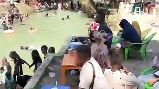 A bathing place that is still natural