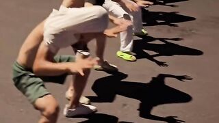 Boys turned into frog
