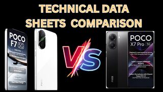POCO F7 VS POCO X7 PRO FULL DATA SHEETS COMPARISON.