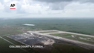 Aerial video shows view of Alligator Alcatraz in