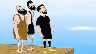 Cave Man Tries to Play Football Like Messi  Funny Evolution Video