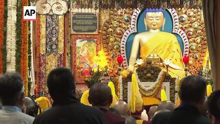 The Dalai Lama attends prayer in Dharamshala to mark his 90th