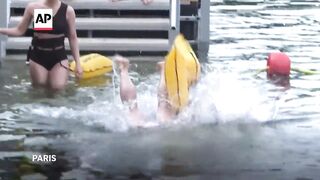 River Seine in Paris reopens for public swimming for first time in a