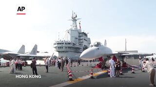 China puts aircraft carrier Shandong on display in Hong