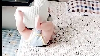 cute babies funny jumping