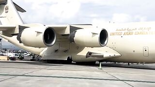 UAE Air Force C-17 Globemaster Spotted Possibly Transporting Royal Supercars to Abu Dhabi?