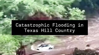 Aerial View Catastrophic Texas Flood Aftermath - Guadalupe River Devastation  Camp Mystic Tragedy