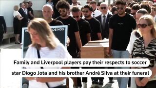 Liverpool players join family for Diogo Jota and his brothers funeral -