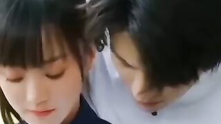 Suddenly she kissed him