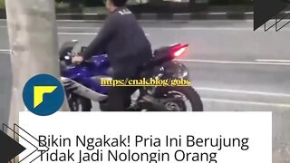 Niat hati mau nolong orang jatuh dari motor.