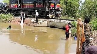 Large amount of vehicles on train
