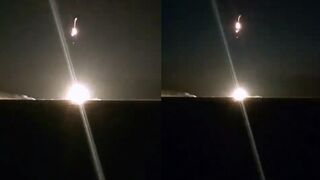Ukrainian Air Force aircraft operating at night, reportedly striking Russian positions in Bahkmut