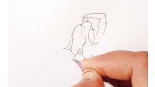 How to draw girl dancing step sketch
